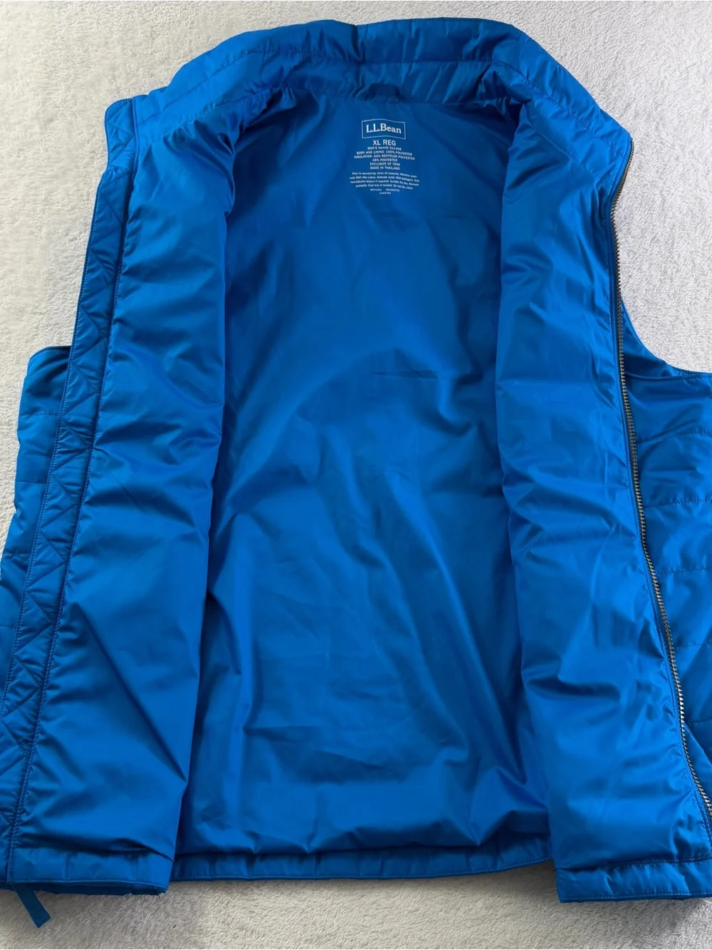 L.L.Bean Mountain Classic Puffer Vest Men XL Blue ColdShield Insulated